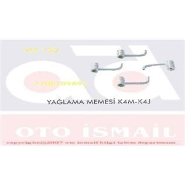 VITESSE 152L Yağlama Memesi Sol CLIO Kangoo Megane 1.4 16V K4J 1.6 16V K4M