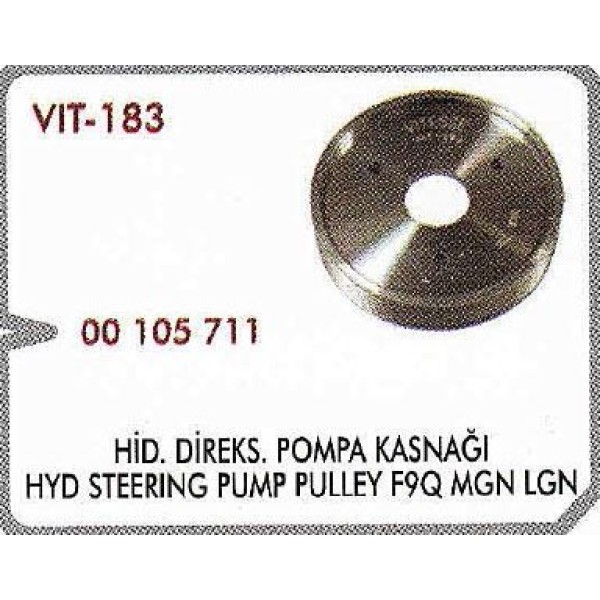 VITESSE 183 Direksiyon Pompa Kasnağı Kangoo Megane Laguna 1.9 DCI Hidrolik