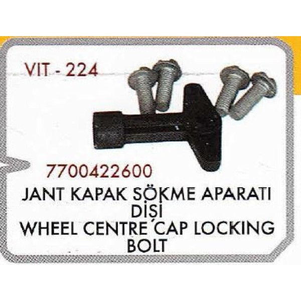 VITESSE 224 Jant Kapak Kılıtlı Civata Takımı Dısı Megane II Scenic II CLIO III