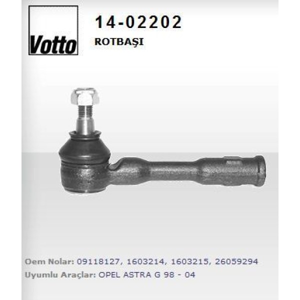 VOTTO 14-2202 Rot Başı Astra G 98-04 Zafira 