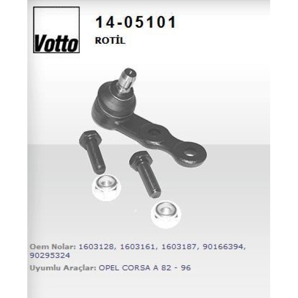 VOTTO 14-5101 Rotil Corsa A B Combo 94-01 Tigra A 94-00 