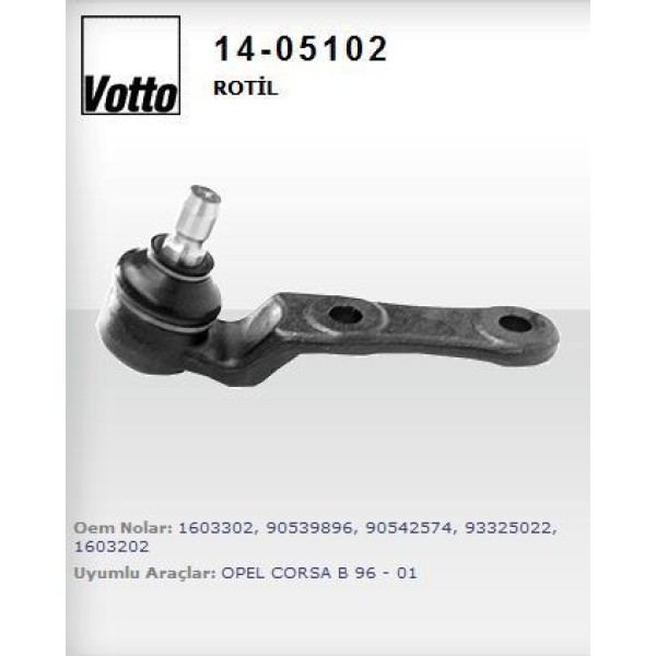 VOTTO 14-5102 Rotil Corsa B 93-00 Corsa B 97- Combo 94-01 Tigra A 94-00