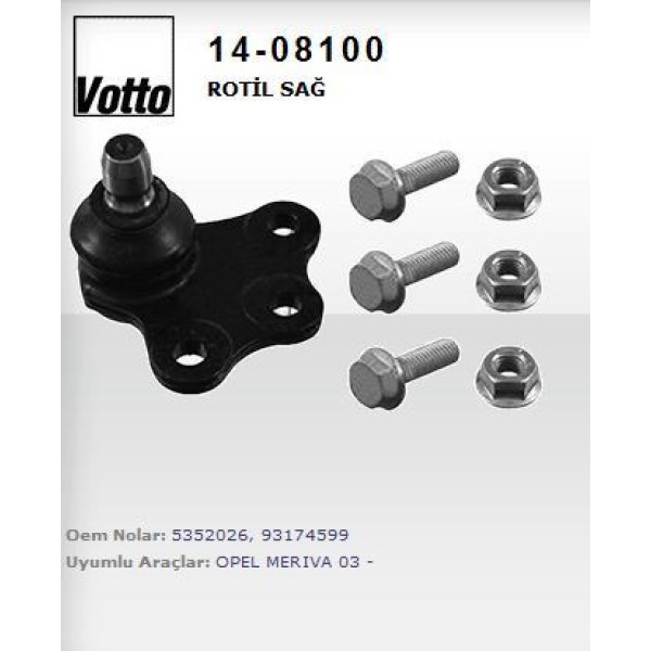 VOTTO 14-8100 Rotil Sağ Merıva 03-