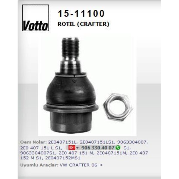 VOTTO 15-11100 Rotil Crafter 06- / Sprinter 06-