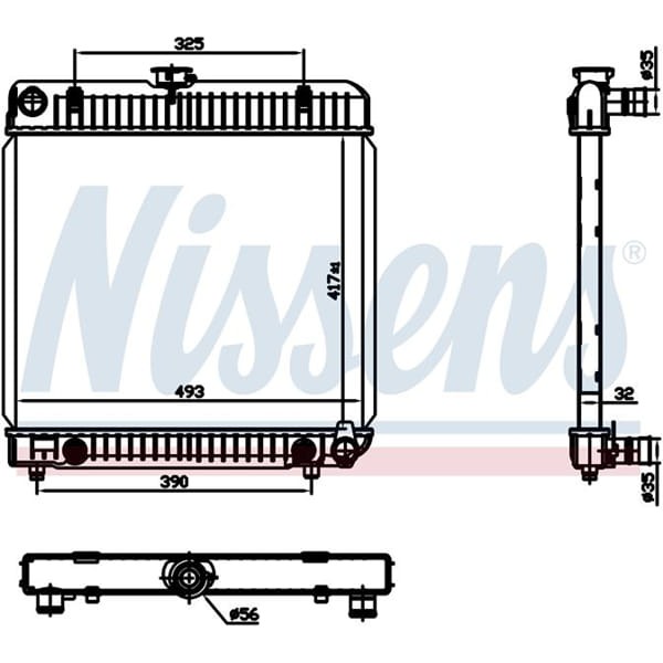 WISCO 1235015601 Su Radyatörü Brazıng At 415X498X32 Mm Mercedes Benz C123 S123 W123 230C 230Ce 280C 