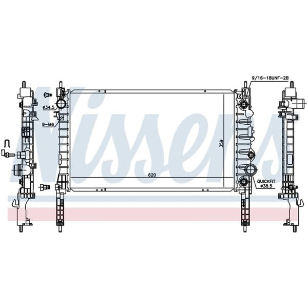 WISCO 1300360 Su Radyatörü Brazıng At 620X359X26 Mm Opel Mokka. Chevrolet Trax 1.4T 13- 