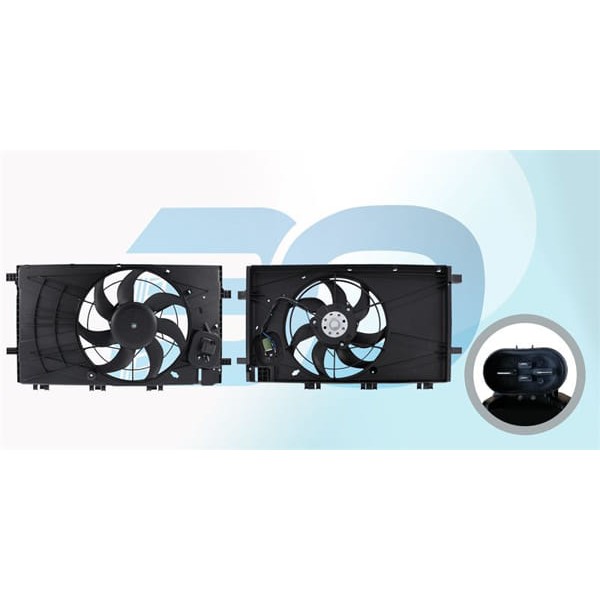 WISCO 1341062 Fan Motoru Davlumbazlı (370 Mm-4 Fıs-7 Kanat) Opel Insignia A 1.6 1.8 A16Xer A18Xer B1