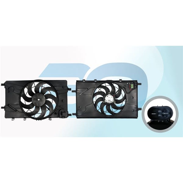 WISCO 1341113 Fan Motoru Davlumbazlı (395 Mm-4 Fıs-7 Kanat) Opel Astra J Zafira C 1.6 Cdtı 1.6 Sıdı 