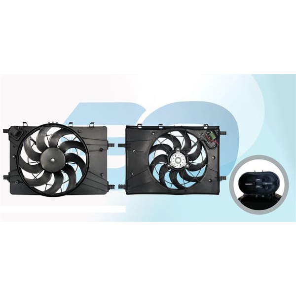 WISCO 1341118 Fan Motoru Davlumbazlı (400 Mm-4 Fıs-9 Kanat) Opel Astra J Cruze A 1.6 Xer 10 -