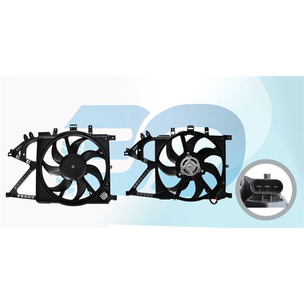 WISCO 1341337 Fan Motoru Davlumbazlı 390Mm-3 Fıs-7 Kanat) Opel Corsa C 1.3 1.7 Z 1.3 Dt 05 - 