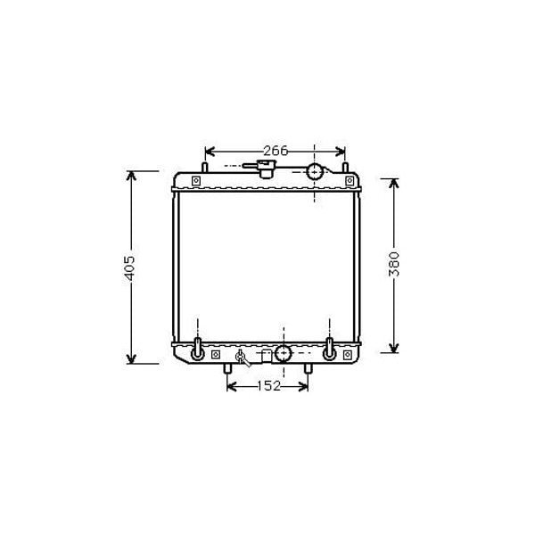 WISCO 16400-B2010 Su Radyatörü Brazıng At 328X400X16 Mm Daihatsu Cuore 03- Ac-