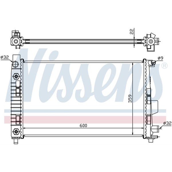 WISCO 1685001602 Su Radyatörü Brazıng Mt-At 600X368X26 Mm Mercedes A160. Vaneo 1.7Cdı 97- 