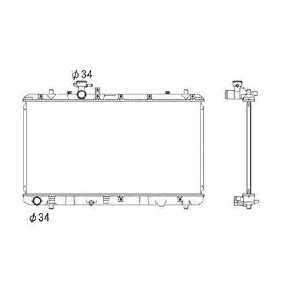 WISCO 17700-79J00 Su Radyatörü Brazıng Mt 375X710X26 Mm Suzuki Sx4 1.6. Fiat Sedıcı 07-