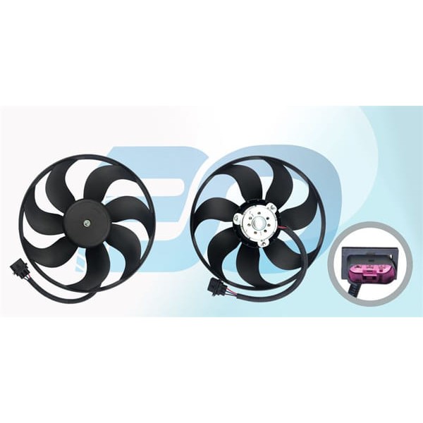 WISCO 1J0959455F Fan Motoru Davlumbazsız (345 Mm-3 Fıs-7 Kanat) VW Golf 4 Bora A3 1.6 Akl 98 - 