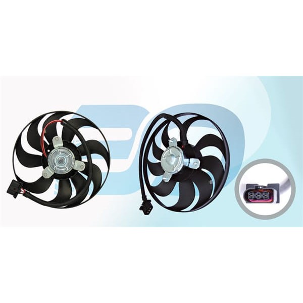 WISCO 1J0959455M Fan Motoru Davlumbazsız (290 Mm-3 Fıs-9 Kanat) VW Golf4 Bora A3 1.6 16V Akl Bcb 98