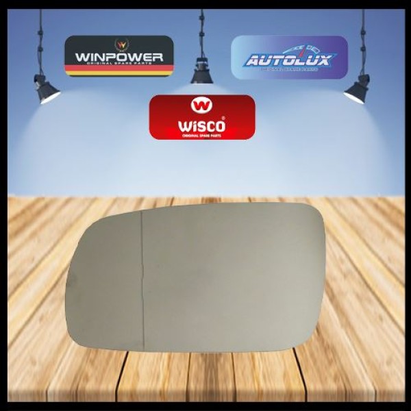 WISCO 1J1857522E Ayna Camı Isıtmalı Sağ Mavi 130Mm VW Golf4 Bora 98 - 