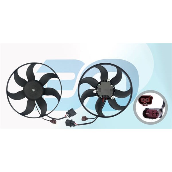 WISCO 1K0959455CQ Fan Motoru Davlumbazsız (360 Mm-4-2 Fıs-7 Kanat) VW Passat Jetta Golf5 1.4Tsı 2.0T 