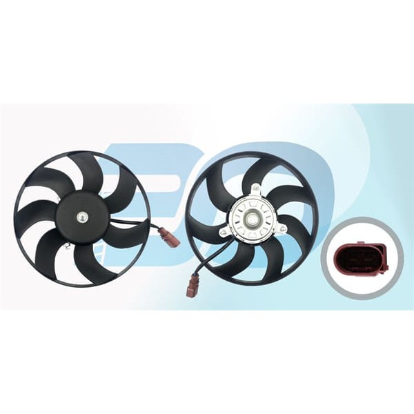 WISCO 1K0959455DG Fan Motoru Davlumbazsız (295 Mm-2 Fıs-7 Kanat) VW Golf5 Caddy Jetta Leon 05 -