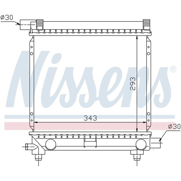 WISCO 2015003703 Su Radyatörü Brazıng Mt 293X343X36 Mm Mercedes W201 C124 S124 W124 190 20 23E E20 2 