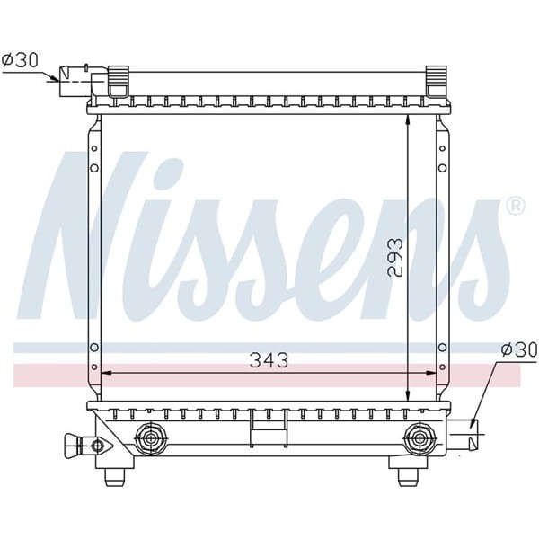 WISCO 2015004603 Su Radyatörü Brazıng At 290X348 Mm Mercedes Benz 190 W201 2.0 E1.8 E2.0 W124 200 19
