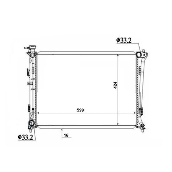 WISCO 25310-1M000 Su Radyatörü Brazıng Mt 453X598X16 Mm Kia Cerato 1.6 Cwt 08- 