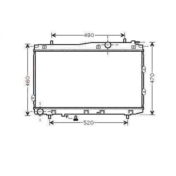 WISCO 25310-2F500 Su Radyatörü Brazıng Mt 375X670X22 Mm Kia Cerato 1.5CRDI 06- 