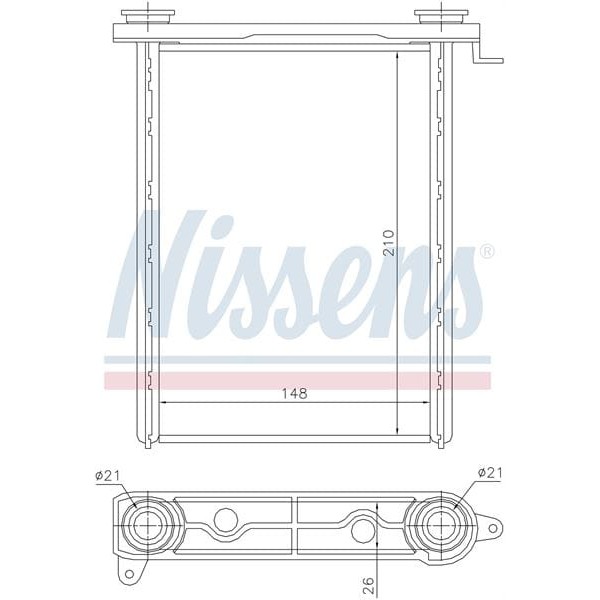 WISCO 27115-9831R Kalorifer Radyatörü Brazıng Mt-At 148X210 Mm Renault Fluence 1.5 DCI 1.6 DCI Megan