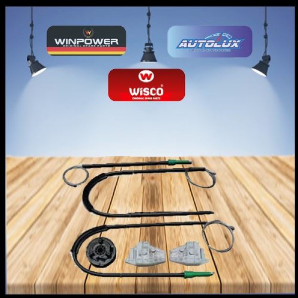 WISCO 280 Cam Kriko Tamir Takımı Ön Sağ 4 Kapı VW Polo 95 -