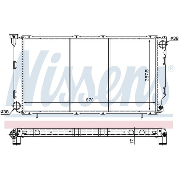 WISCO 45199-AA120 Su Radyatörü Brazıng At 670X357X16 Mm Subaru Legacy 1.8. 2.0 89-94 