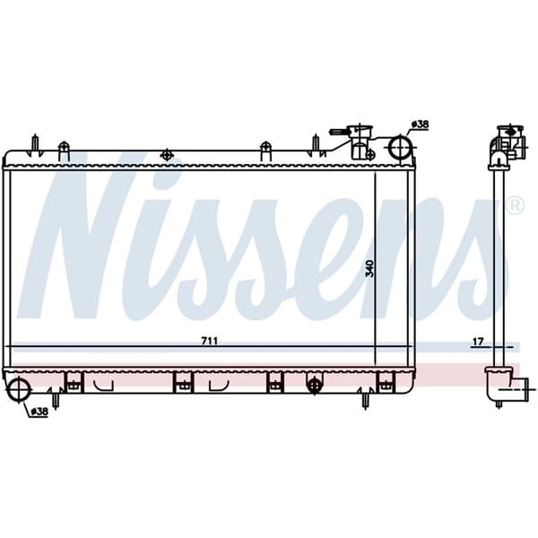 WISCO 45199-FA040 Su Radyatörü Brazıng Mt 340X711X16 Mm Subaru Impreza 1.6. 1.8. 2.0 93-98 