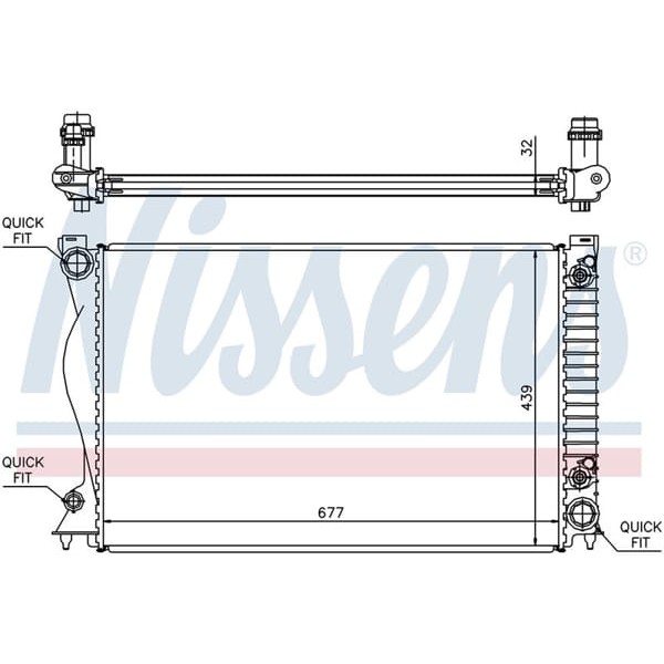 WISCO 4F0121251M Su Radyatörü Brazıng At 677X439X32 Mm Audi A6 2.0. 2.4. 3.2 04-