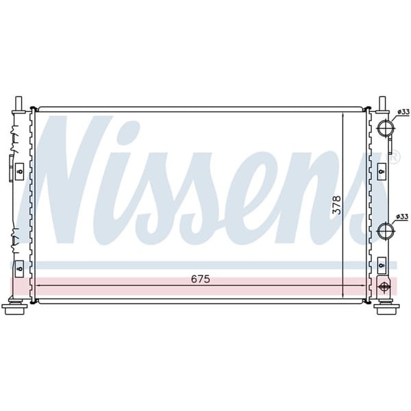WISCO 5017620AA Su Radyatörü Brazıng Mt 675X378X26 Mm Chrysler Sebrıng 2.0. 2.4-2.7 00- 
