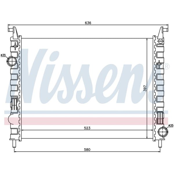 WISCO 51718122 Su Radyatörü Brazıng Mt 523X388X32 Mm Fiat Albea 1.3Mjtd 02- 
