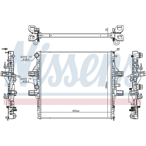 WISCO 5801255814 Su Radyatörü Brazıng Mt 640X598X32 Mm Iveco Daily6 3.0D 12- 