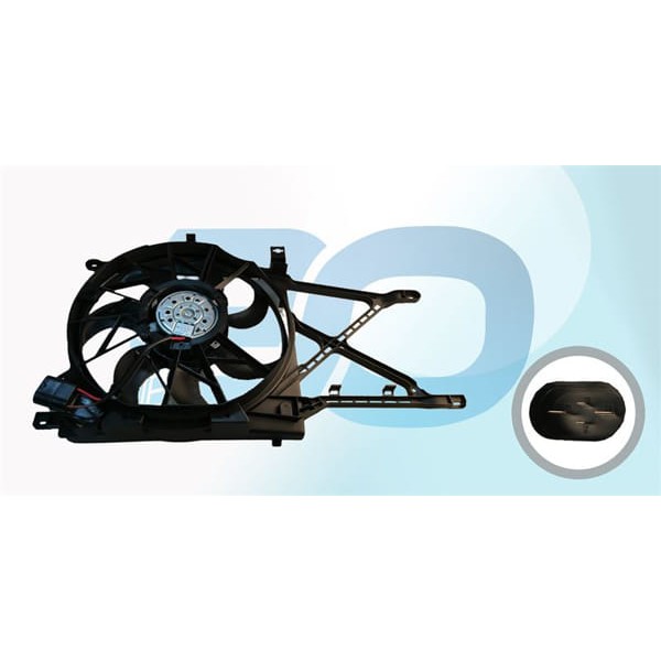 WISCO 6341168 Fan Motoru Davlumbazlı (390 Mm-4 Fıs-7 Kanat) Opel Astra H 1.4 1.6 1.8 Z14Xel Z14Xep Z 