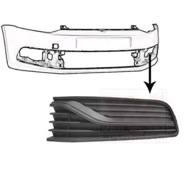 WISCO 6C08536659B9 Tampon Izgarası Sol Sissiz Nikelajsız VW Polo 14-18