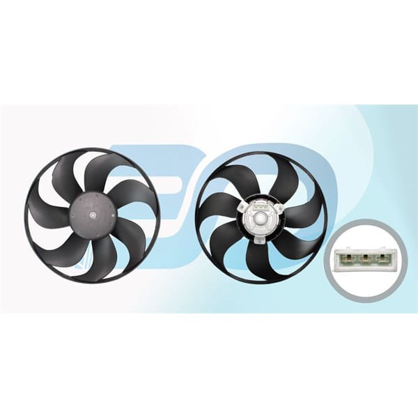 WISCO 6N0959455D Fan Motoru Davlumbazsız (345 Mm-3 Fıs-7 Kanat) VW Polo Sharan Seat Alhambra Arosa 1