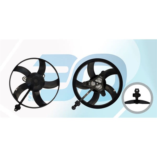 WISCO 6Q0959455AF Fan Motoru Davlumbazsız (302 Mm-2 Fıs-5 Kanat) VW Polo Skoda Fabia 1 2 3 Rapid Roo 