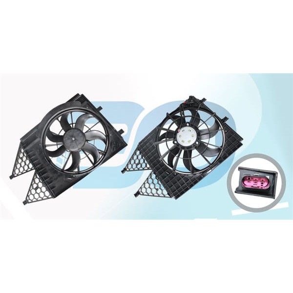 WISCO 6R0121207QS1 Fan Motoru Davlumbazlı (390 Mm-3 Fıs-7 Kanat-350W) Audi A1 Seat Ibiza Toledo 4 Sk