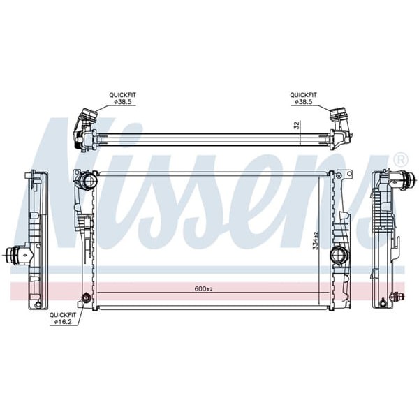 WISCO 7600516 Su Radyatörü Brazıng At 600X334X32 Mm Bmw 1 Serisi F20. F21. 2 Serisi F22. F23. 3 Seri 