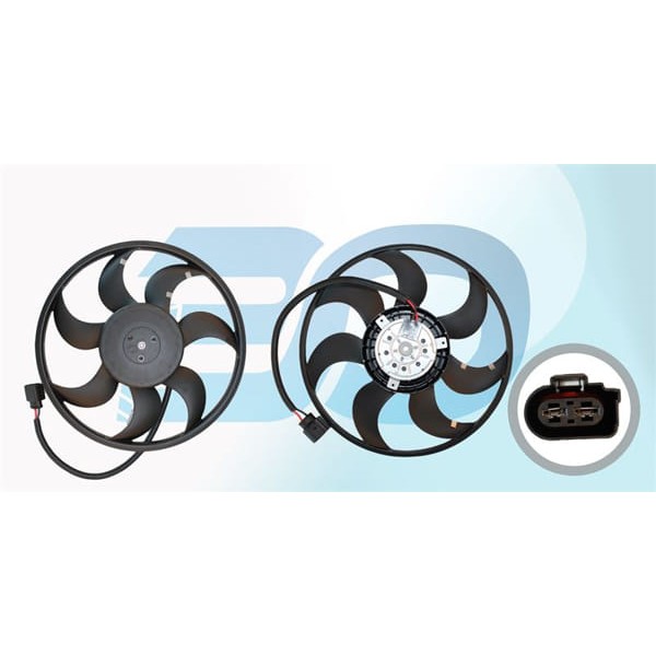 WISCO 7H0959455A Fan Motoru Davlumbazsız (420 Mm-2 Fıs-7 Kanat) VW T5 1.9 2.5TDI Axb Axd 04 - 