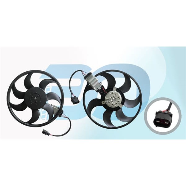 WISCO 7L0959455G Fan Motoru Davlumbazsız Sağ (420 Mm-4 Fıs-7 Kanat) VW Touareg Q7 Cayenne 3.0 TDI 03
