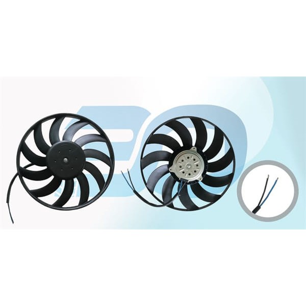 WISCO 8E0959455A Fan Motoru Davlumbazsız (370 Mm-2 Fıs-11 Kanat) Audi A4 A6 2.4 3.0 3.2 Asn 02 -