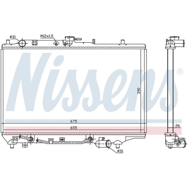 WISCO B557-15-200D Su Radyatörü Brazıng At 390X675 Mm Mazda 323 1.6 Sedan 89-94 