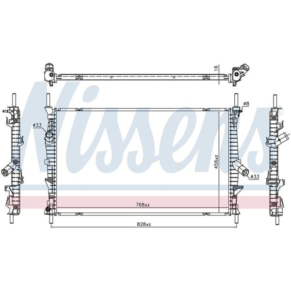 WISCO BK218005CC Su Radyatörü Brazıng Mt 767X448X18 Mm Ford Transit 2.0. 2.2TDCI 12- 
