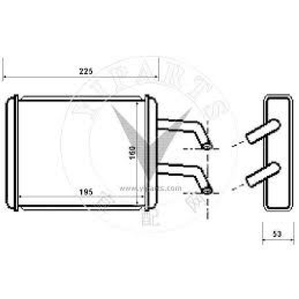 WISCO OK72B-61-A10 Kalorifer Radyatörü Brazıng 195X160X42 Mm Kia Pregio Box 2.7 D 2.5 D 95 - 