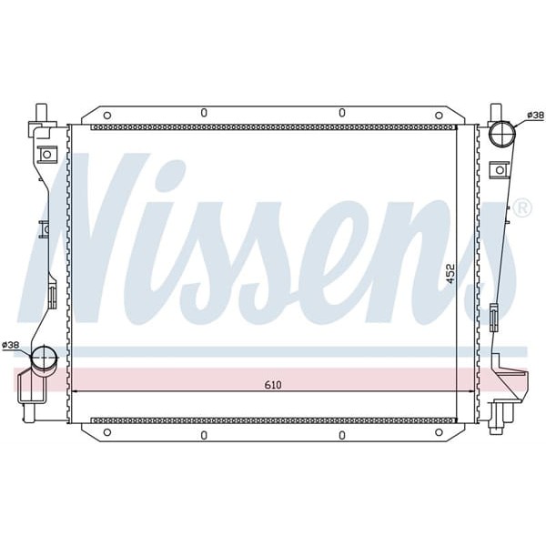 WISCO XR82935 Su Radyatörü Brazıng Mt-At 612X458X26 Mm Jaguar S Type 3.0-4.0 99-08 