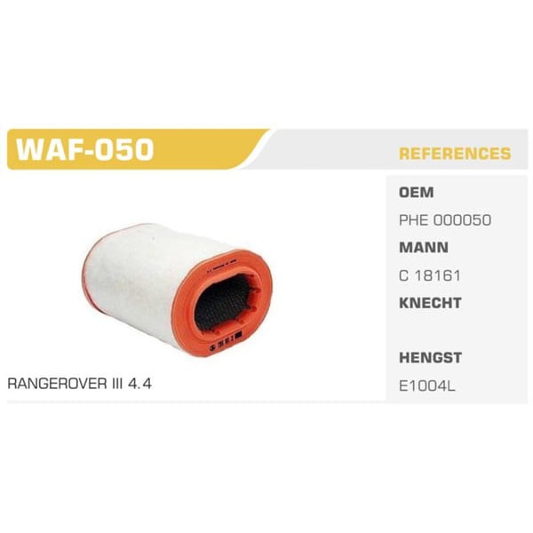 WINKEL WAF-50 Hava Filtresi Range Rover III 02- 4.4 V8 286Hp Koli: 20 Ad. 