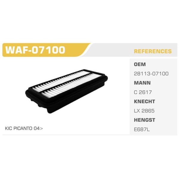 WINKEL WAF-7100 Hava Filtresi Picanto 05-10 1.1 65Hp 