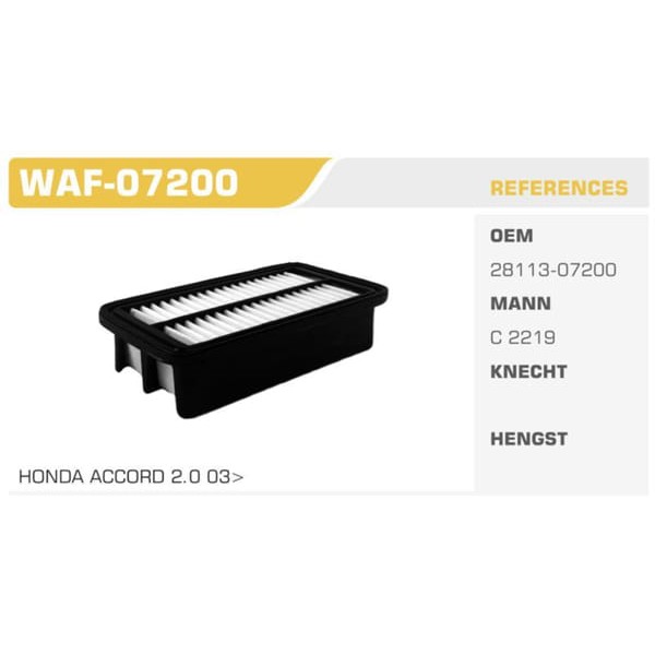 WINKEL WAF-7200 Hava Filtresi Picanto 04-11 1.1 CRDI